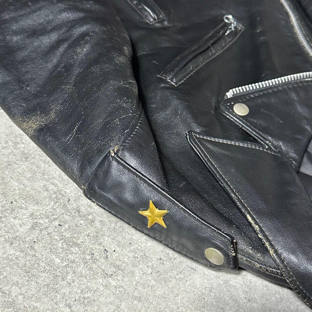 80~90s Schott 613 ワンスター 40 黒 ダブルライダース