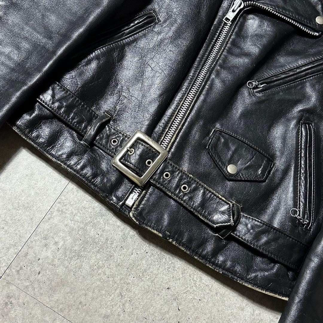 80~90s Schott 613 ワンスター 40 黒 ダブルライダース