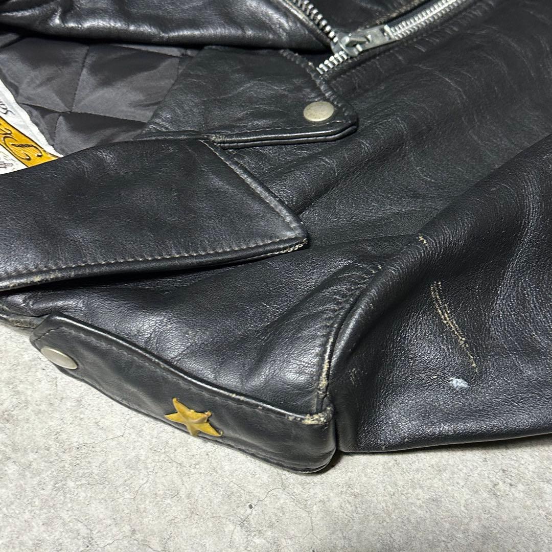 80~90s Schott 613 ワンスター 40 黒 ダブルライダース