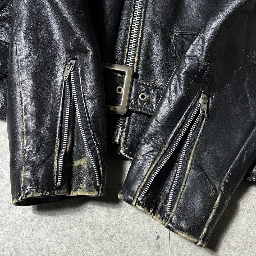 80~90s Schott 613 ワンスター 40 黒 ダブルライダース