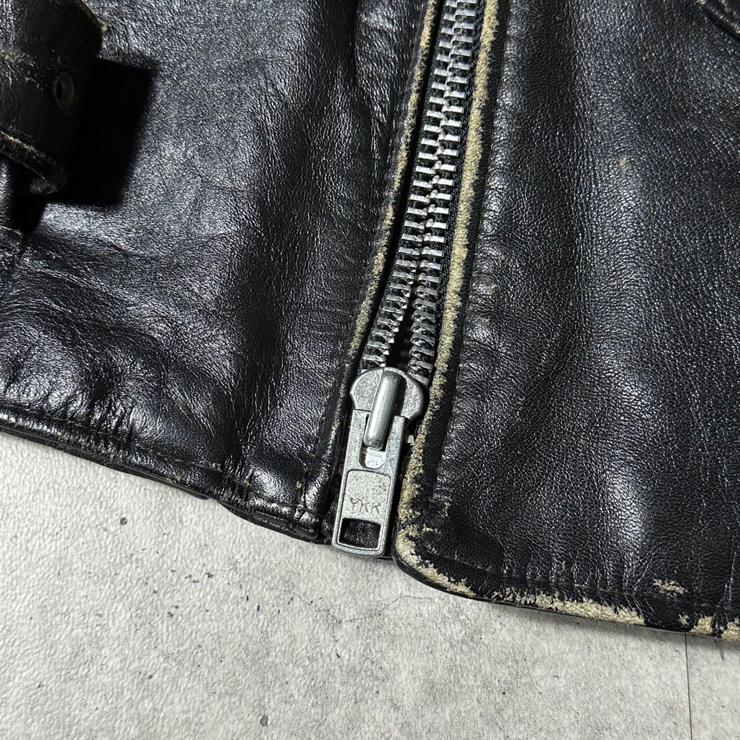 80~90s Schott 613 ワンスター 40 黒 ダブルライダース