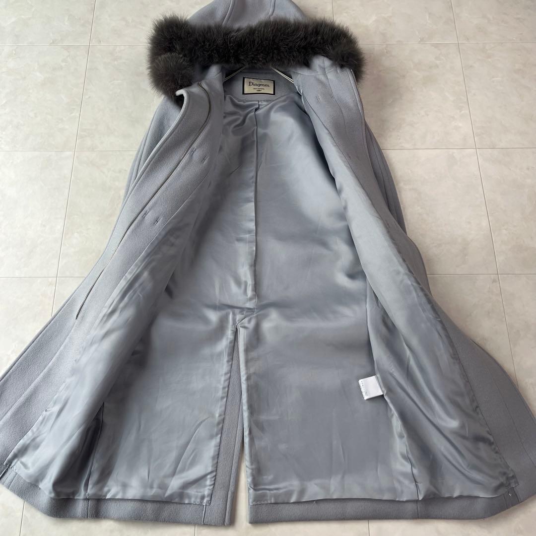 極美品✨ダイアグラム　フォックスファー付ダッフルコート 36 2way 脱着可