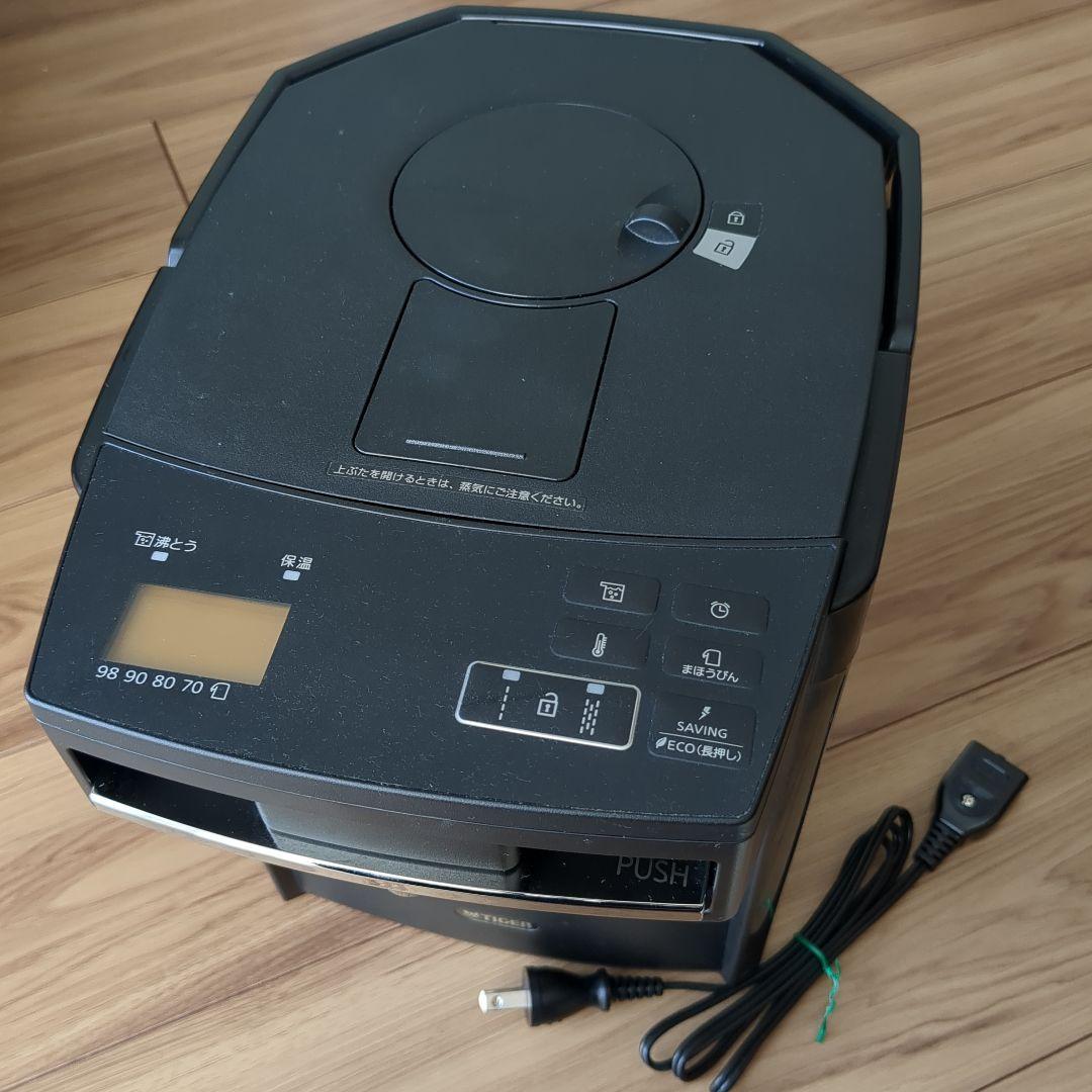 美品 タイガー 保温 電気ポット 蒸気レスVE電気まほうびんとく子さん ブラック