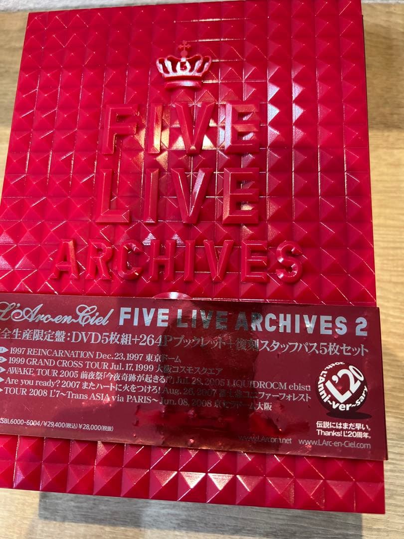 ミュージック L'Arc~en~Ciel FIVE LIVE ARCHIVES 2