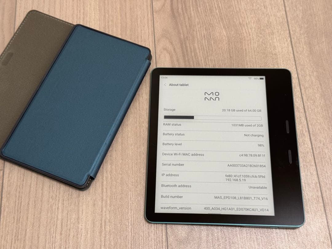 [美品] xiaomi 墨案 Moan mix7 電子書籍リーダー