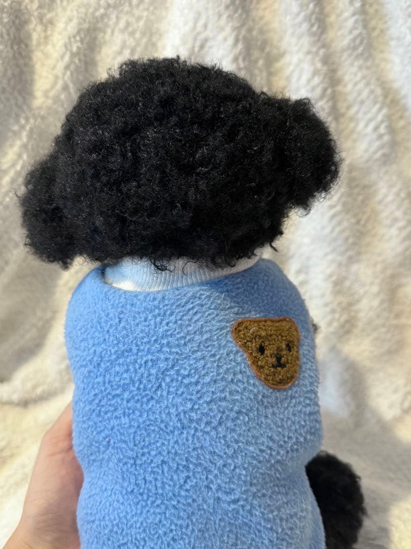 ★ハンドメイド★ もふもふ トイプードル ぬいぐるみ ブラック 大サイズ