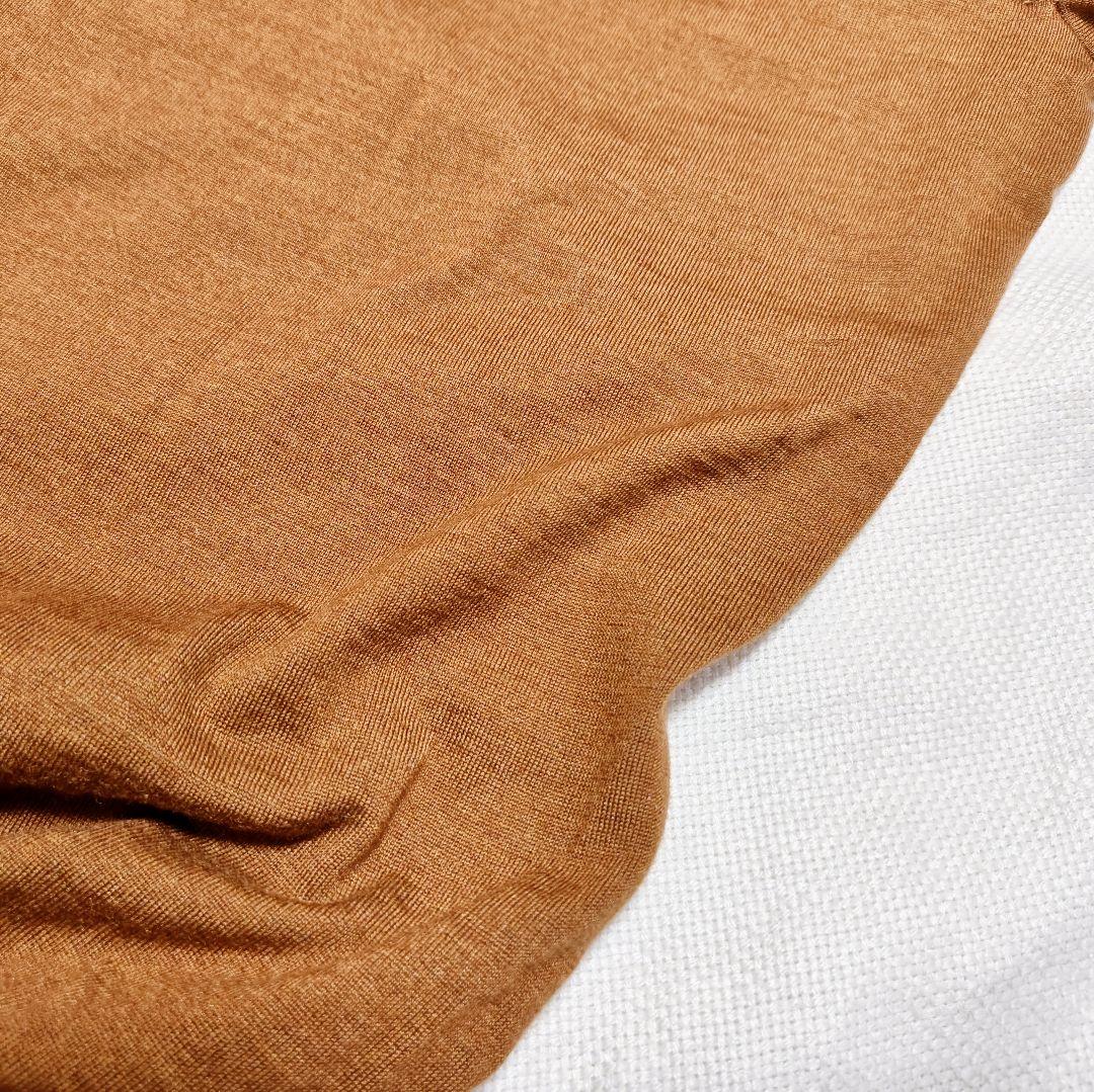 ゼニアZEGNAカシミアシルクCASHSETAハイゲージクルーネックニット46茶