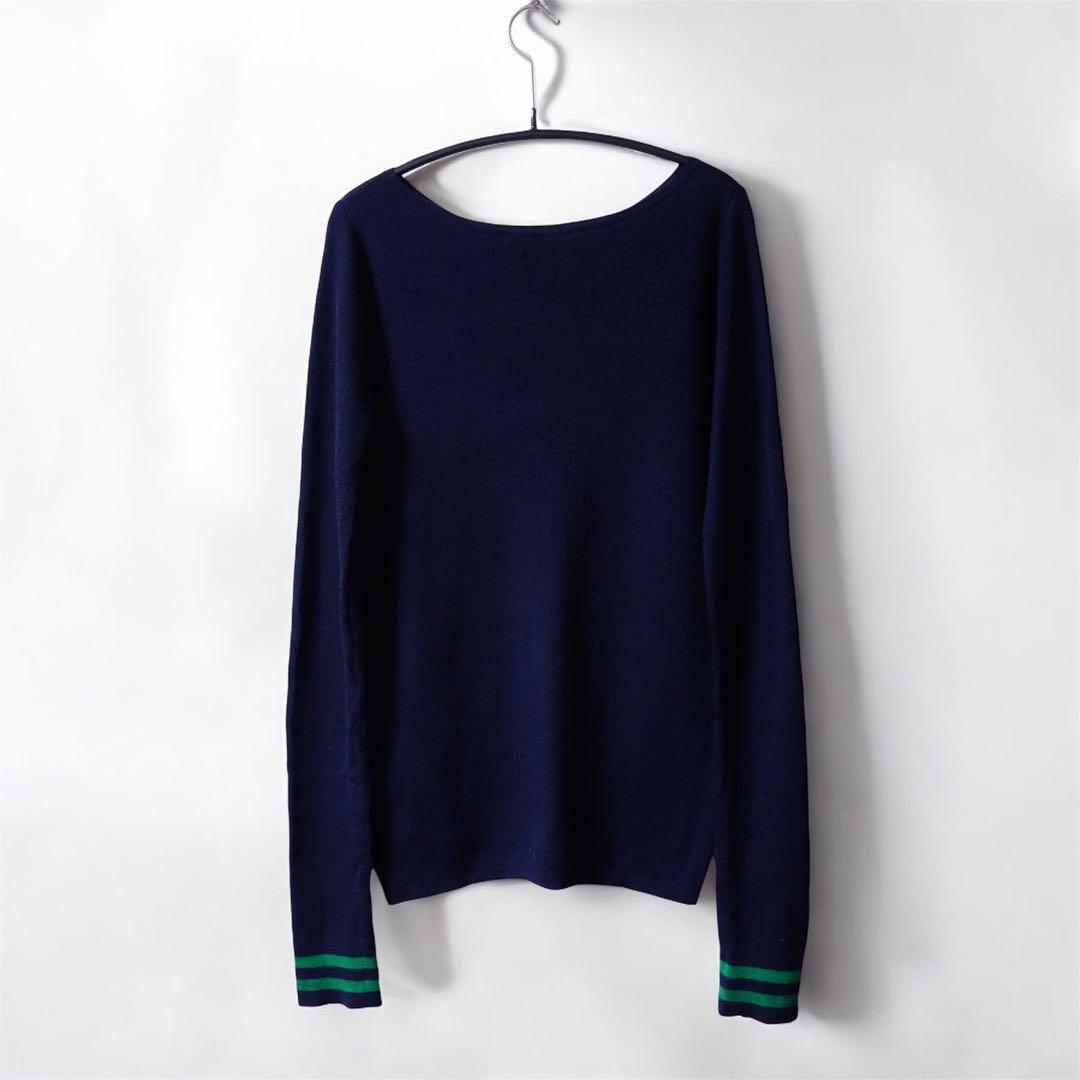 は*な様 アパルトモン Sleeve Line ボートネック rib Knit