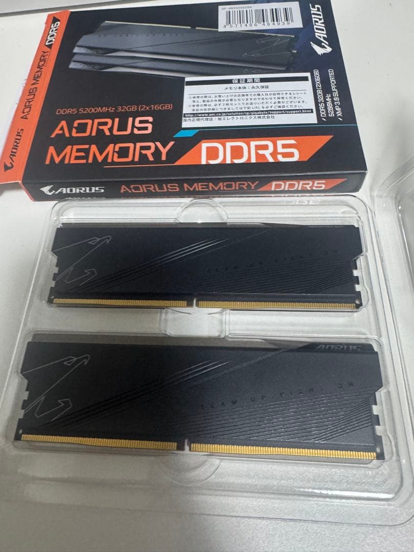 メモリー AORUS MEMORY DDR5 32GB (2x16GB) 5200MHz