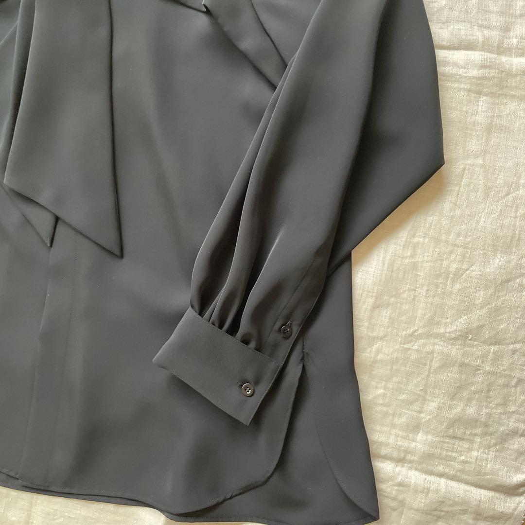 HYKE ボウタイブラウス ブラック　Sサイズ