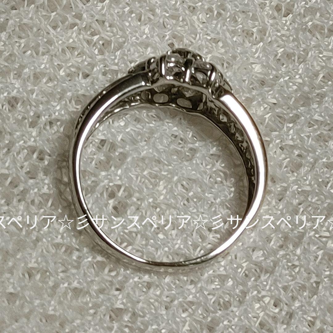 Pt900　ダイヤモンド1.00ctフラワーリング