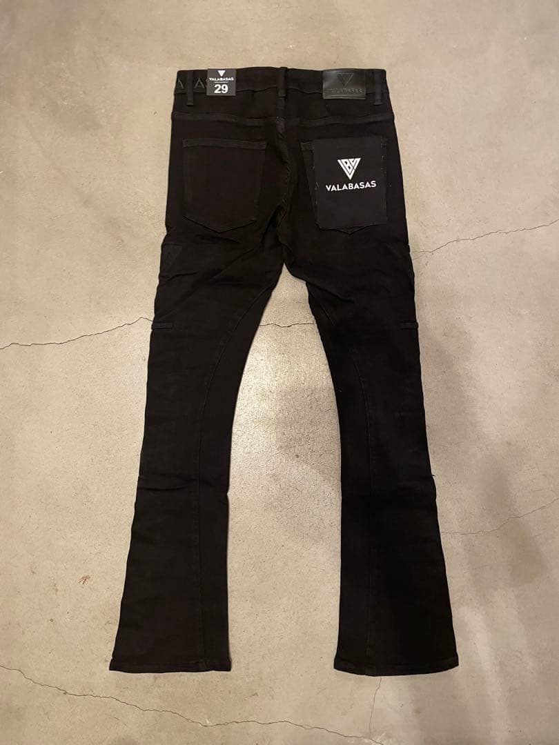 valabasas バラバサス サイドロゴブラックデニム 29