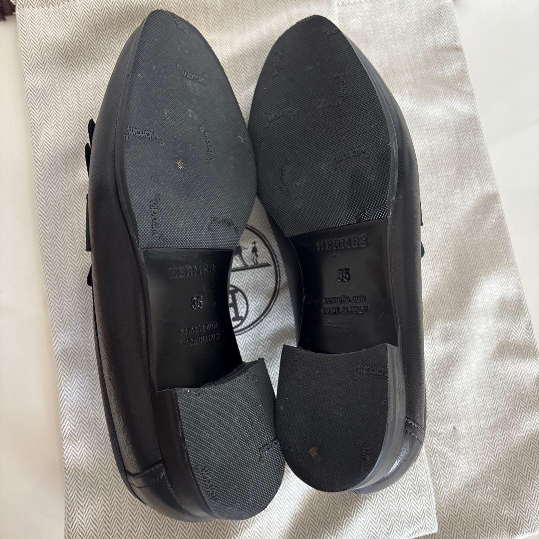 エルメス☆モカシン ロワイヤル☆ 黒 35 定価¥198,000