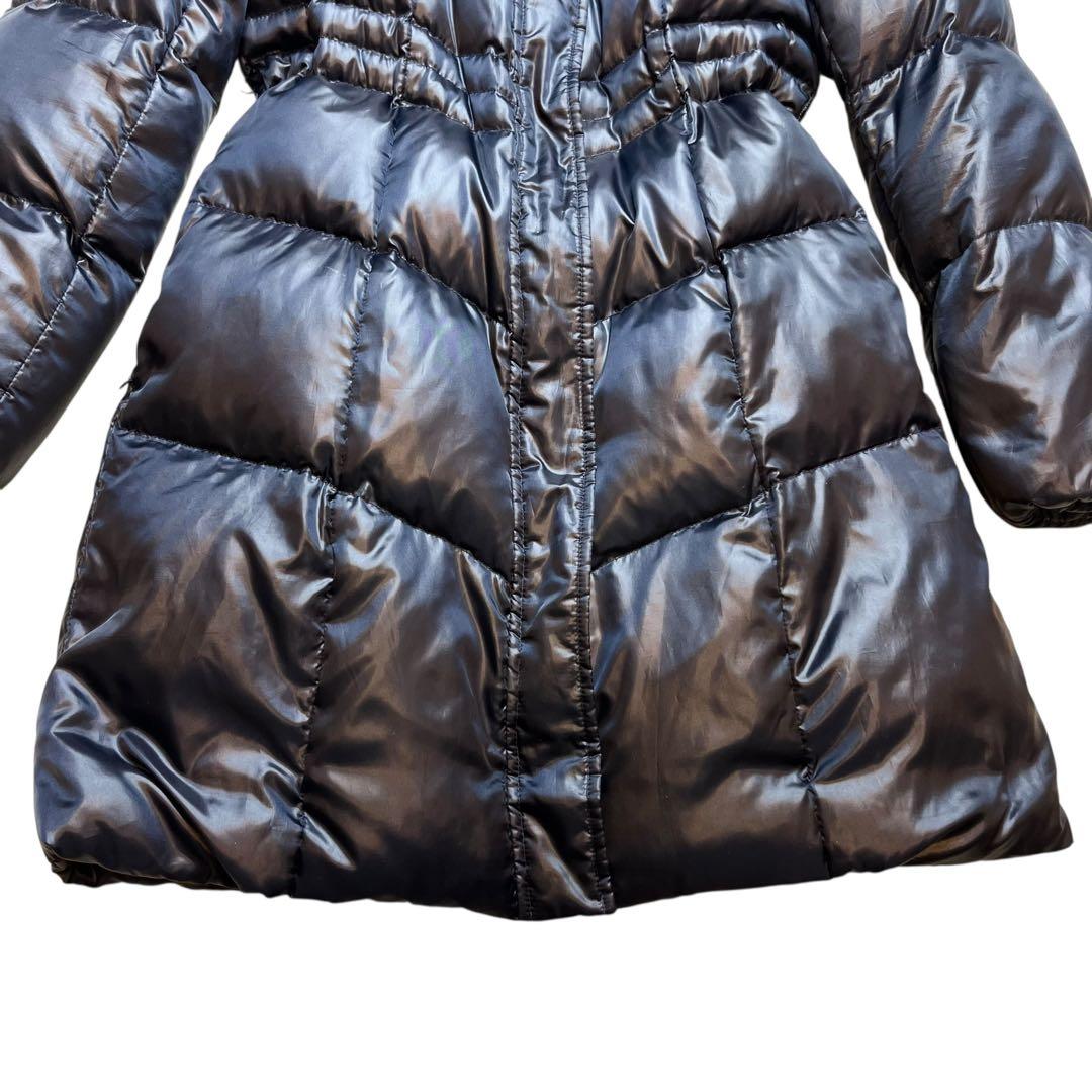 40 ブルーフォックス ファー ダウンコート Aライン フレア インディヴィ 紺