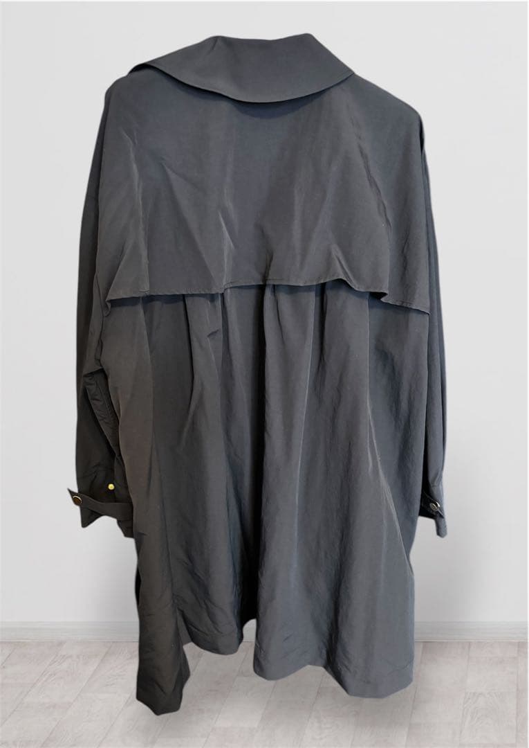 Aラインナイロンコート harukaさんコラボ　ネイビー　36
