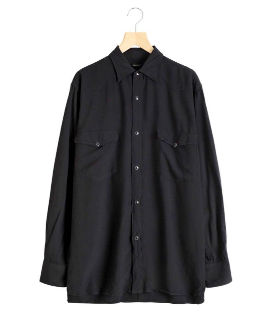 と*わ様 COMOLI 25SS レーヨン ウエスタンシャツ サイズ2