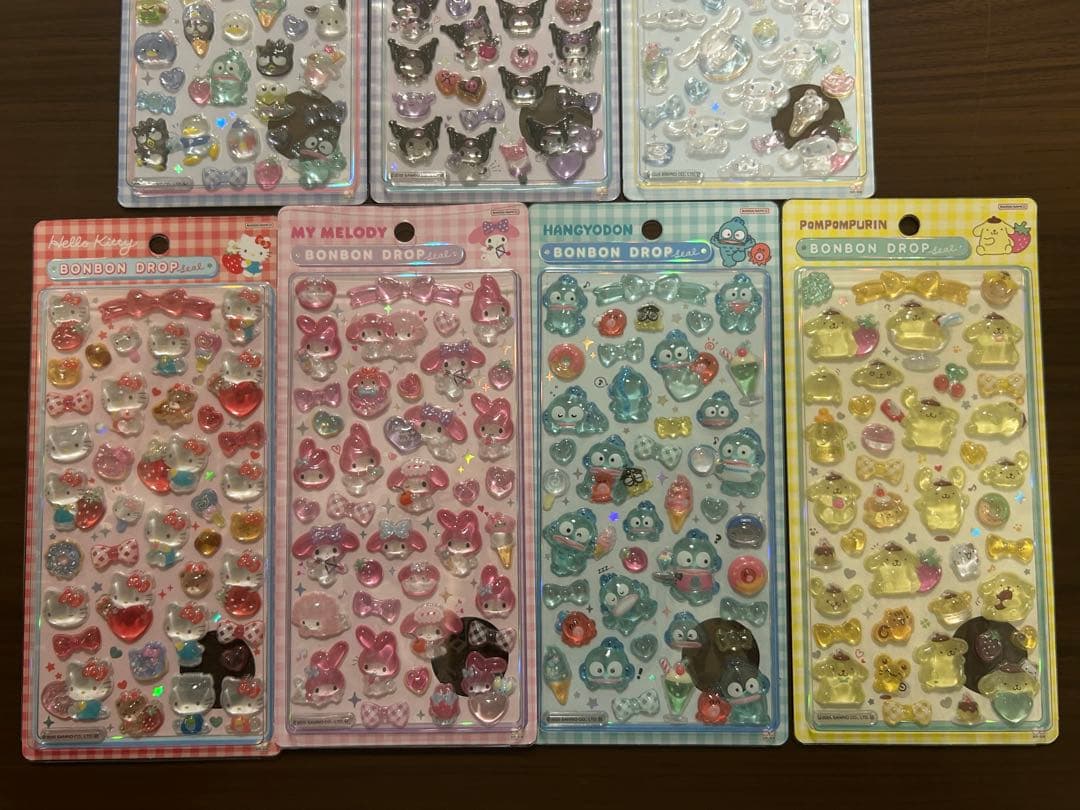 【正規品】ボンボンドロップシール　第2弾　サンリオ　7枚セット