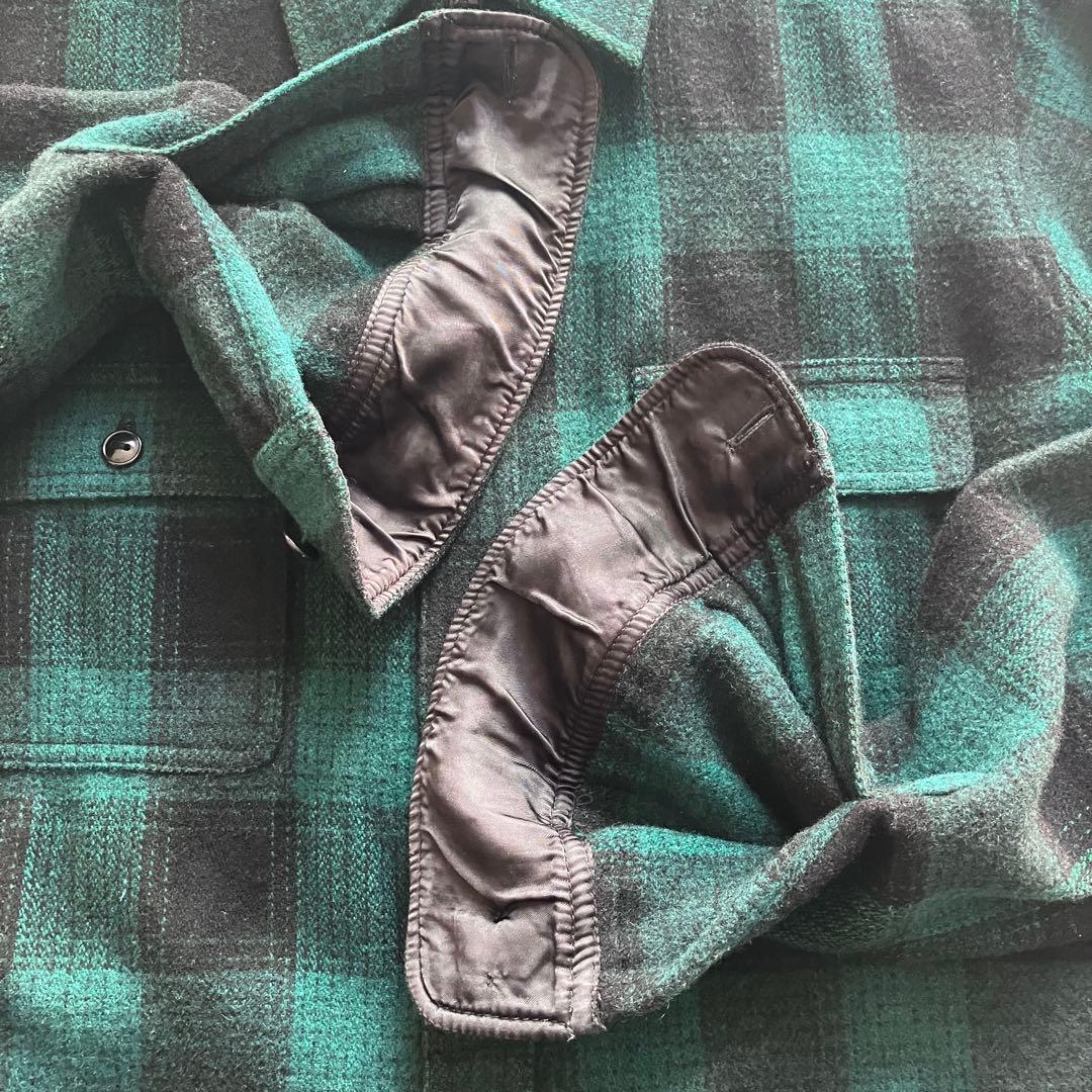 A BATHING APE ネルシャツ チェック柄 緑×黒 日本製 ウール混 L