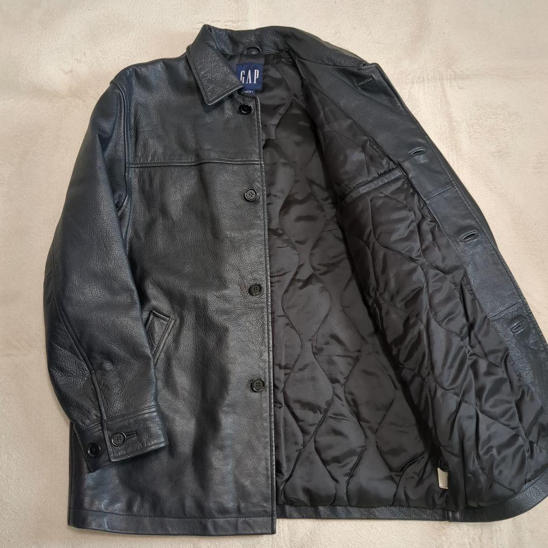 美品 オールドギャップ カーコート ブラック リアルレザー Mサイズ 野村訓市