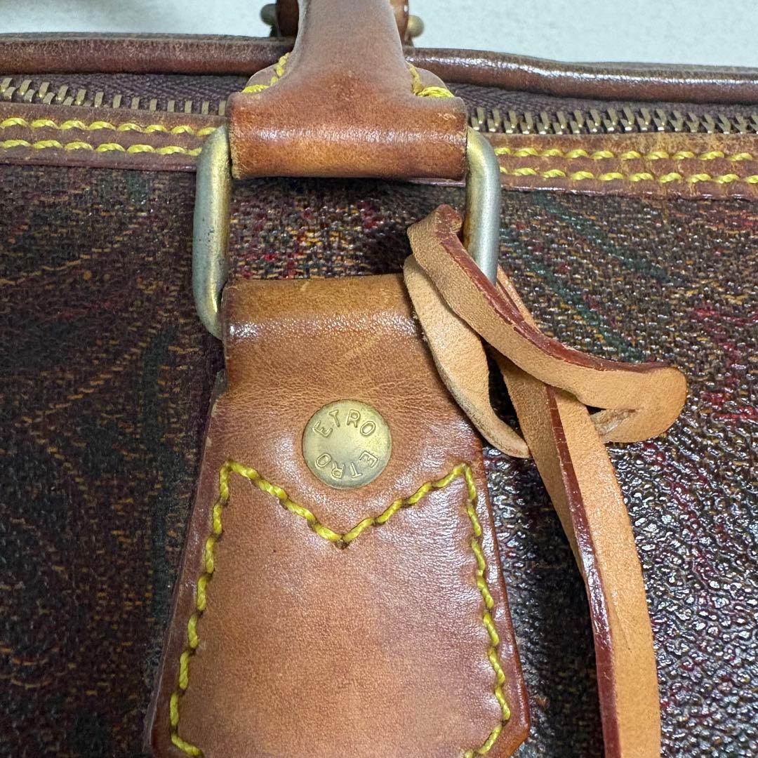 【お値下げ！専用箱&袋付】エトロ/ETROミニボストンバッグ ペイズリー 南京錠