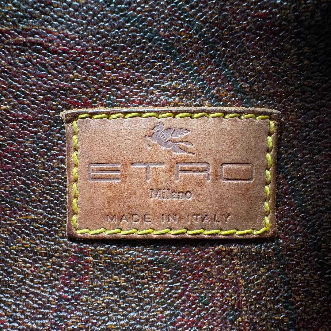 【お値下げ！専用箱&袋付】エトロ/ETROミニボストンバッグ ペイズリー 南京錠