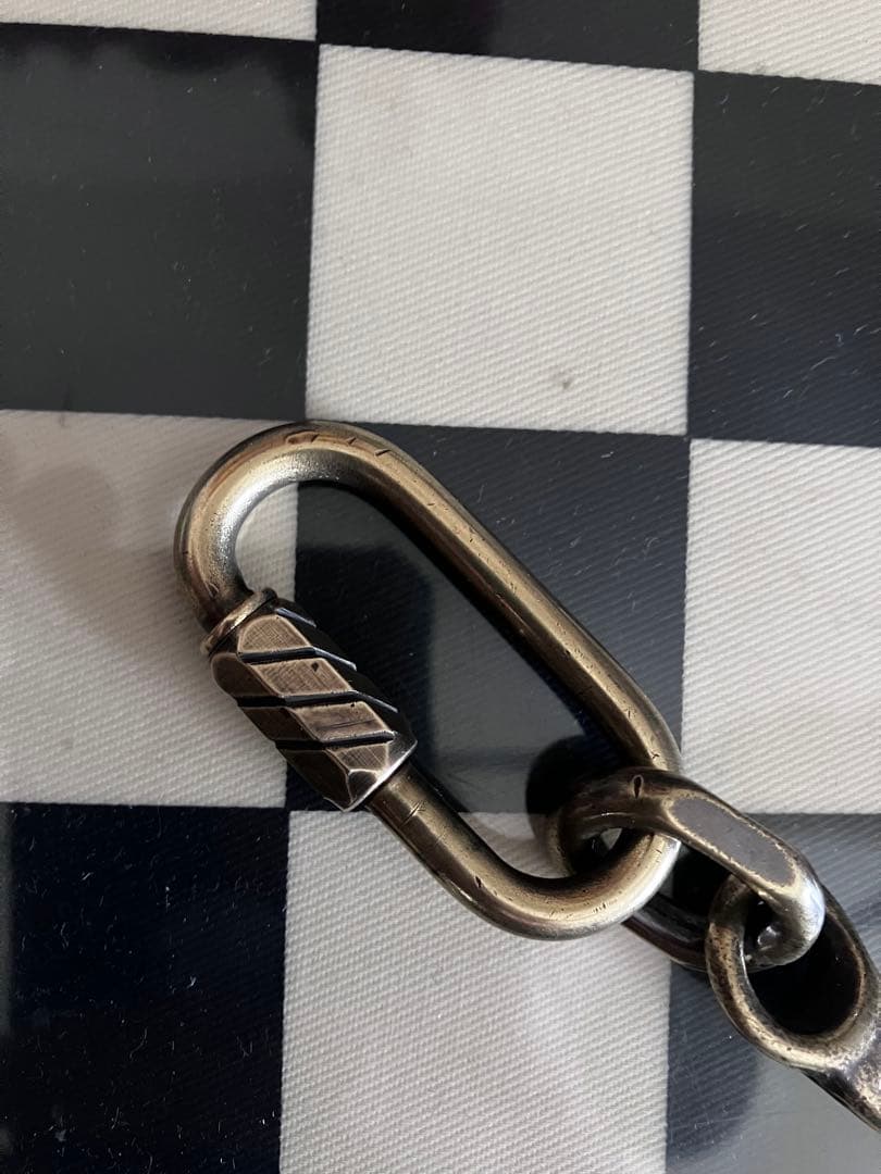 ブラス製刻印入りカラビナ　north&judd製ナスカン使用キーチェーン　新品！