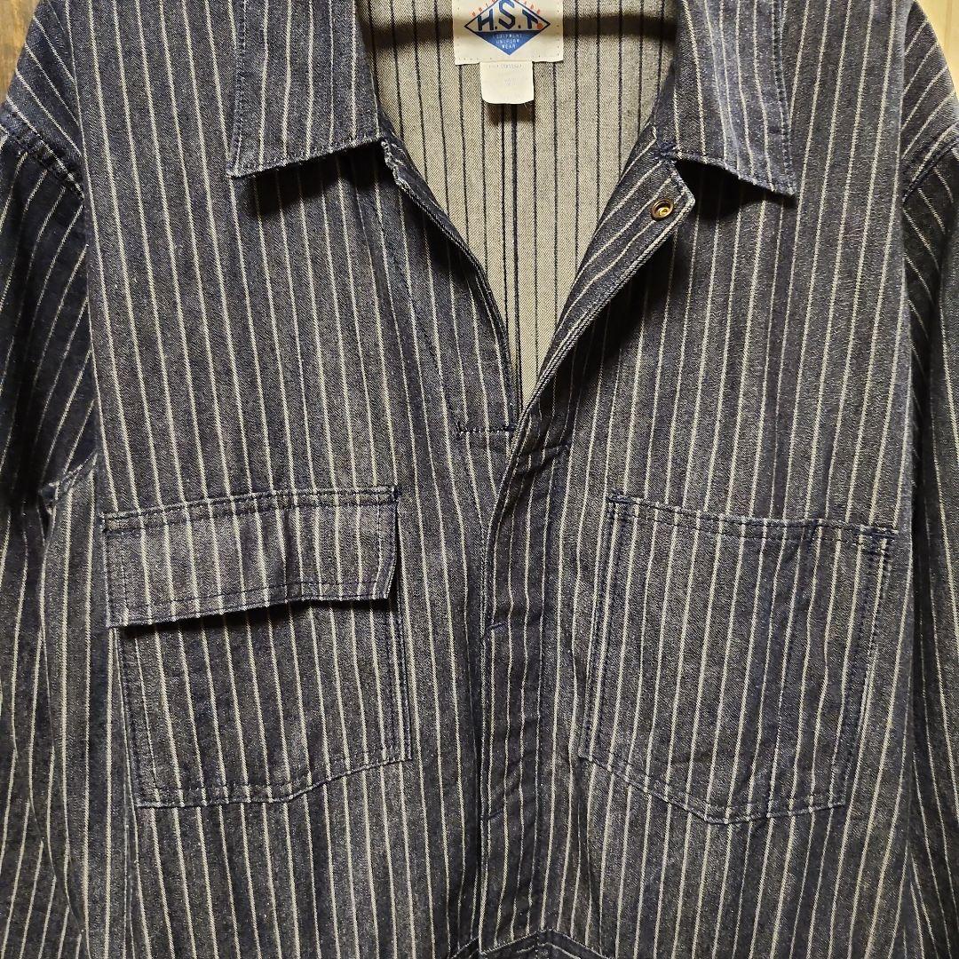 ヒューストン　つなぎ　インディゴストライプ