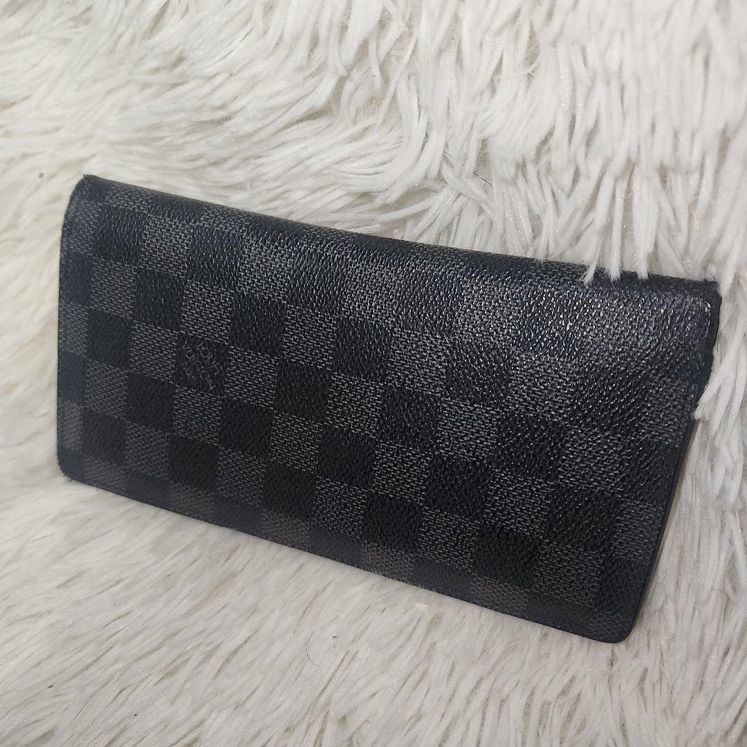 LOUIS VUITTON 長財布 ダミエ グラフィット ポルトフォイユブラザ