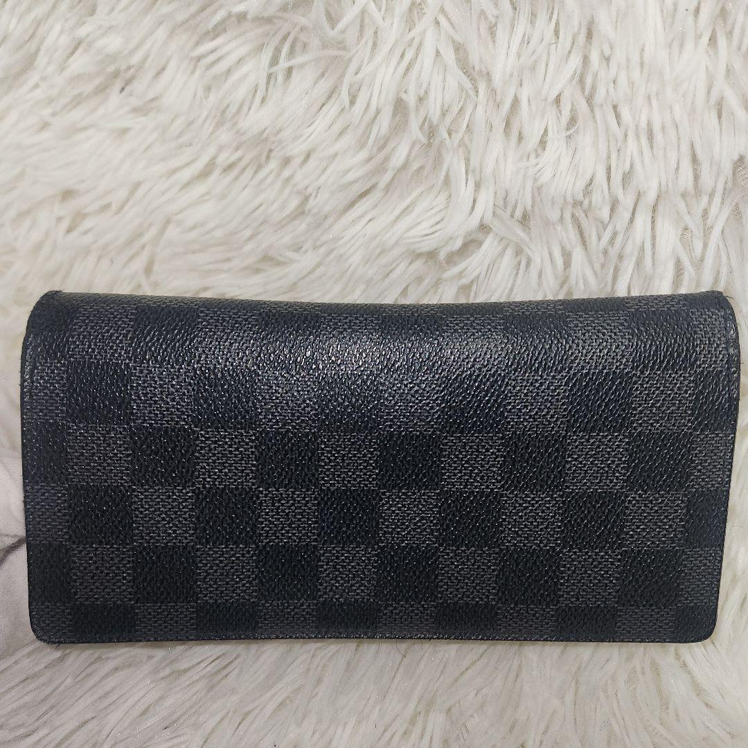 LOUIS VUITTON 長財布 ダミエ グラフィット ポルトフォイユブラザ