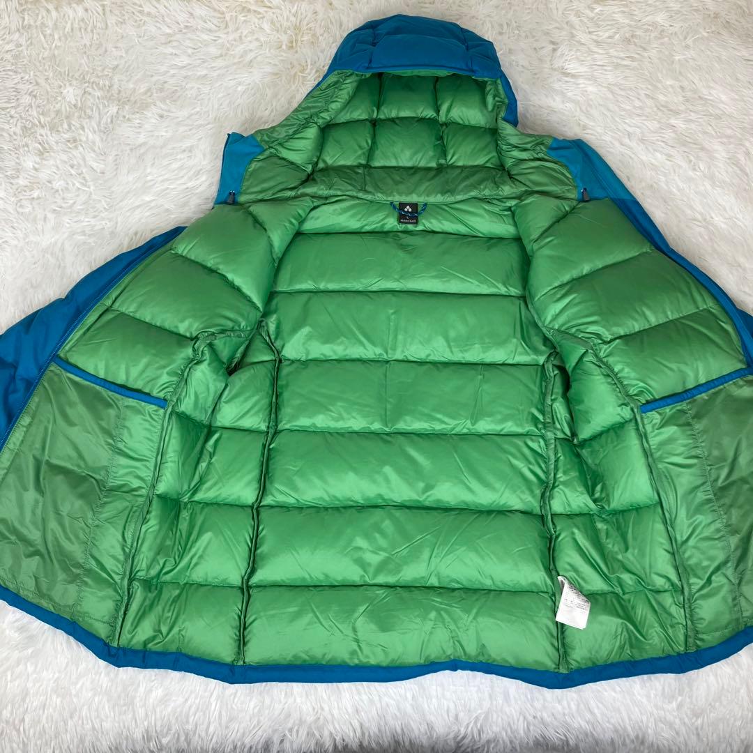 《美品》モンベル パーマフロストライトダウンパーカ ブルー レディースL