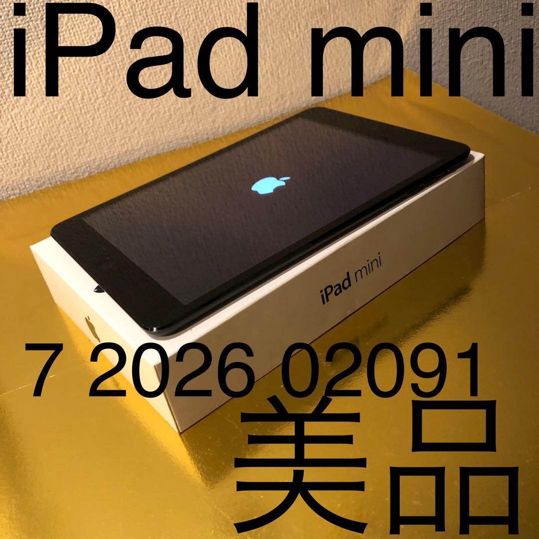新品充電コード付属可7 2026 02091美品 iPad mini 黒ブラック