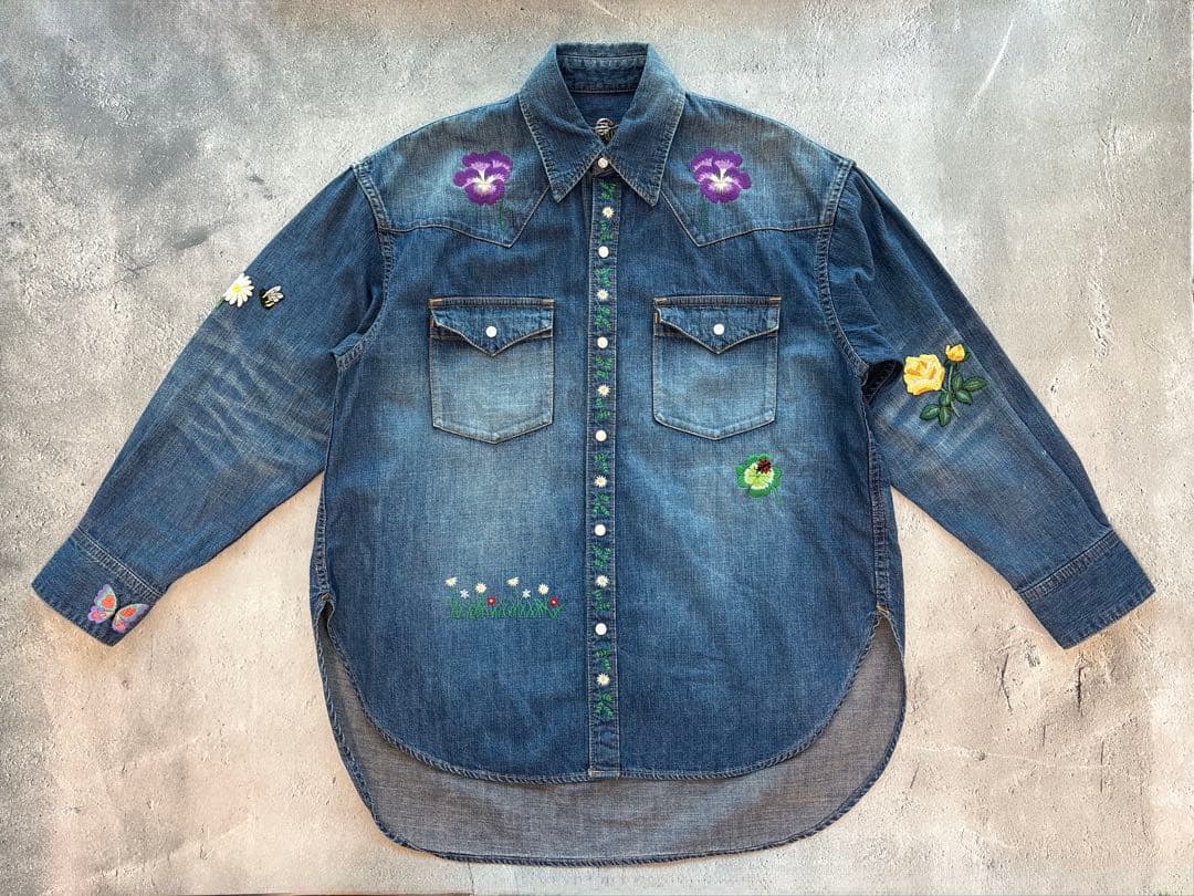 KEITA MARUYAMA ケイタマルヤマ 刺繍ウエスタンデニムシャツ