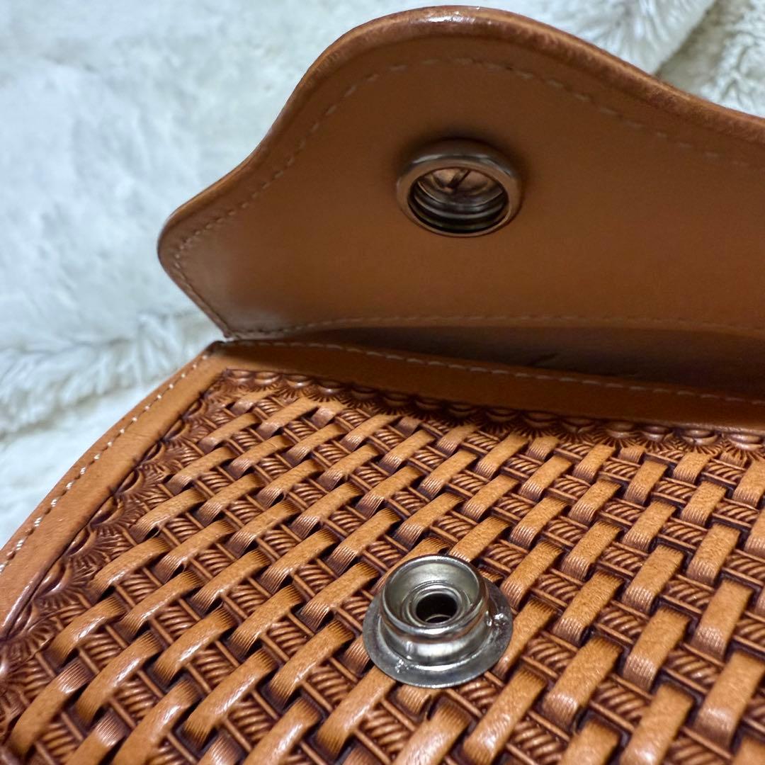 ⭐️未使用⭐️　FUNNY ケース　ハンドバスケット　コンチョ　ブラウン