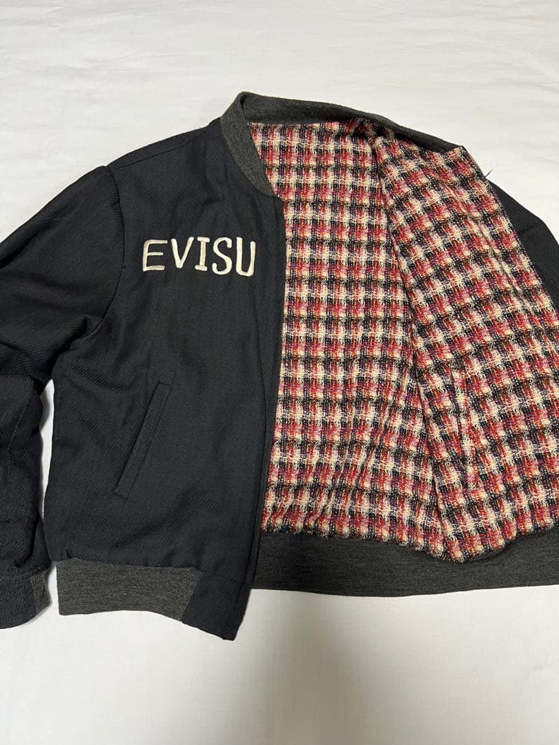 EVISU COBRA スカジャン　38サイズ　リバーシブル　黒　コブラ　刺繍