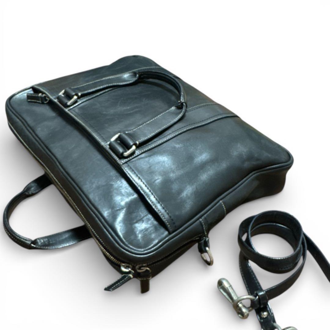 COACH コーチ 2way ビジネスバッグ ブラック 70168 カーフレザー
