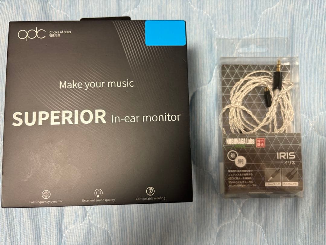 k*u様 qdc SUPERIOR Azure＋イリスケーブル