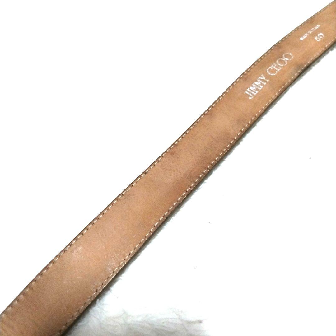 JIMMY CHOO ジミーチュウ スター 星 スタッズ 総柄 レザーベルト 銀