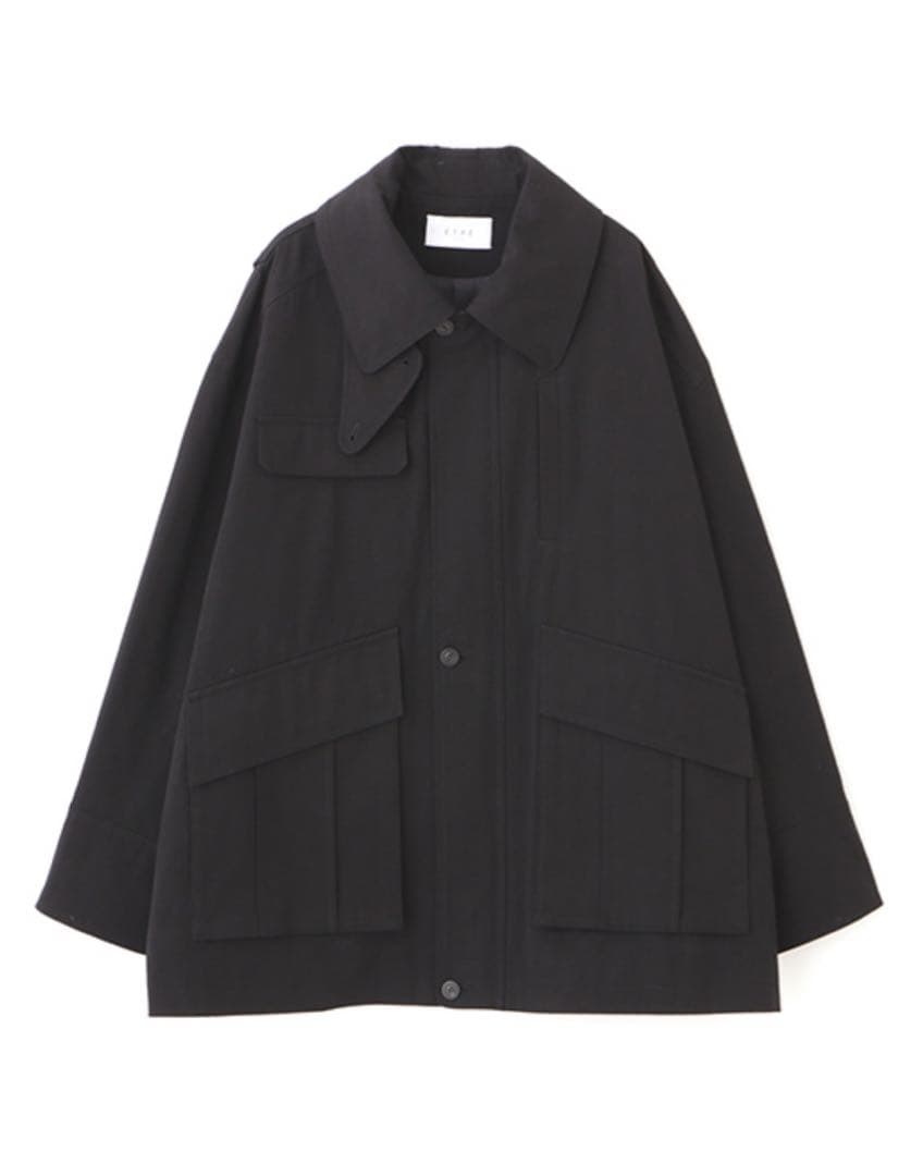 エトレ ETRE TOKYO 新品タグ付 ハイカウントミリタリーコート ブラック