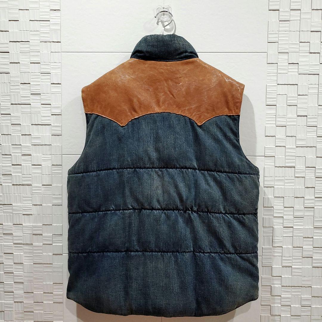 【L】ラルフローレン レザー ダウンベスト