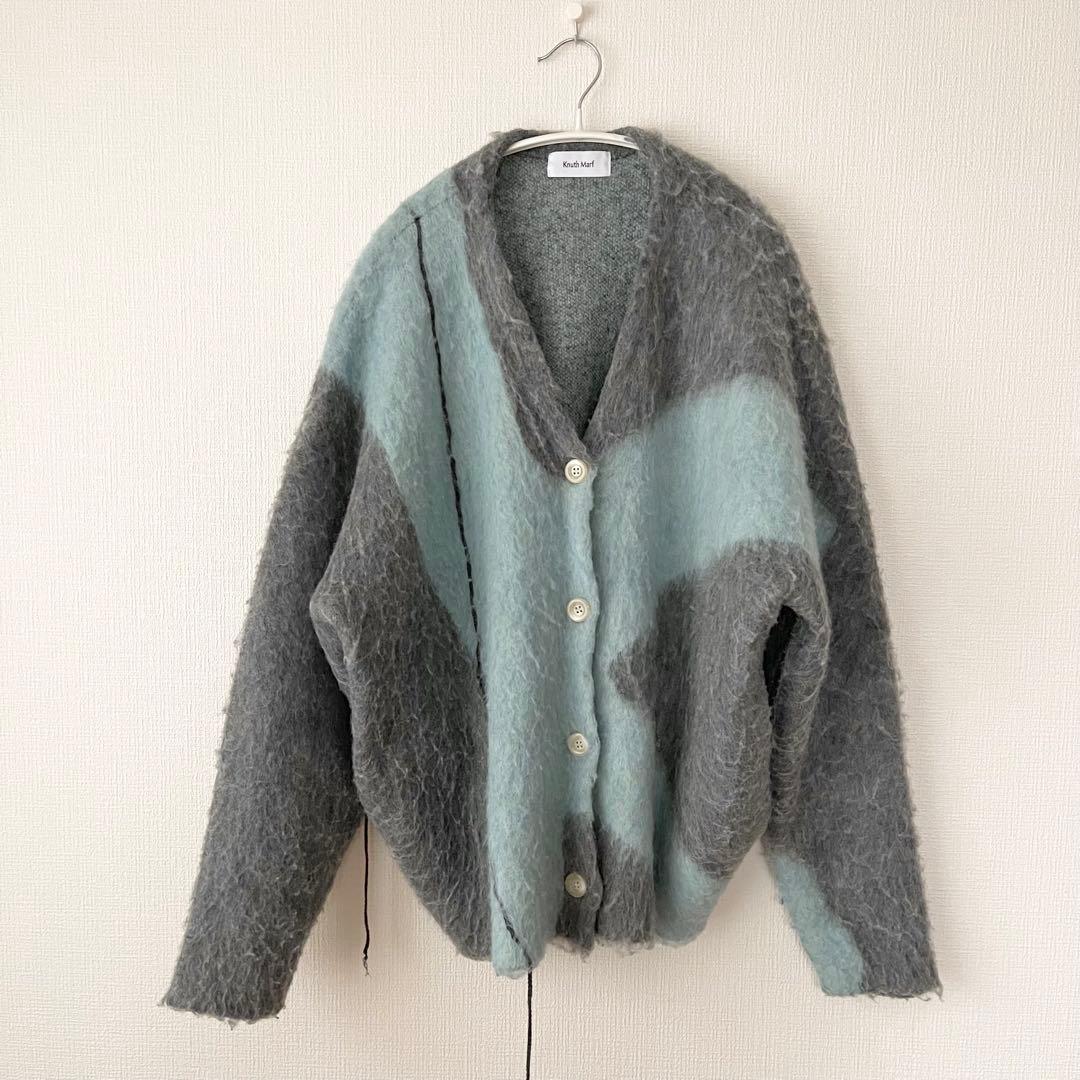 Knuth Marf accent オーバーサイズ モヘアカーディガン
