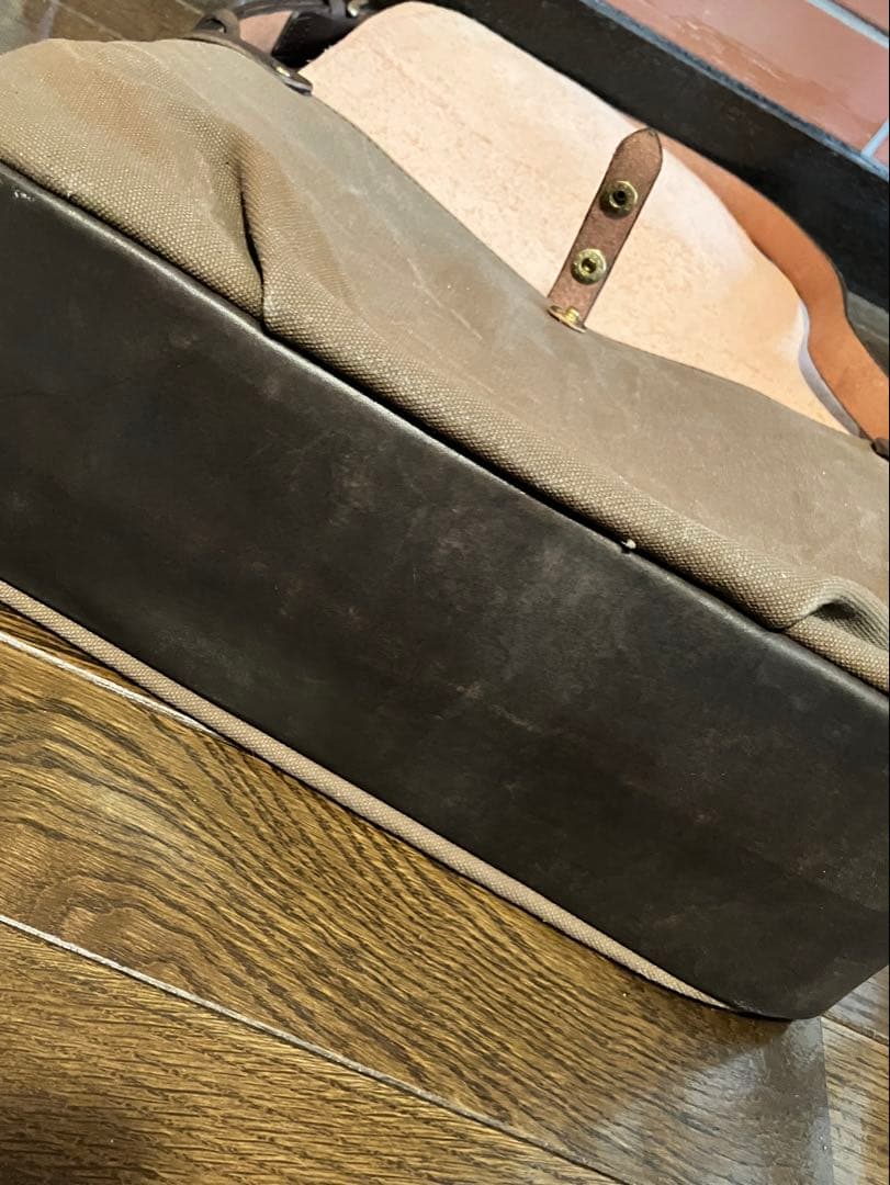 [値下げしました] SLOW 栃木レザー×キャンバス メッセンジャーバッグ