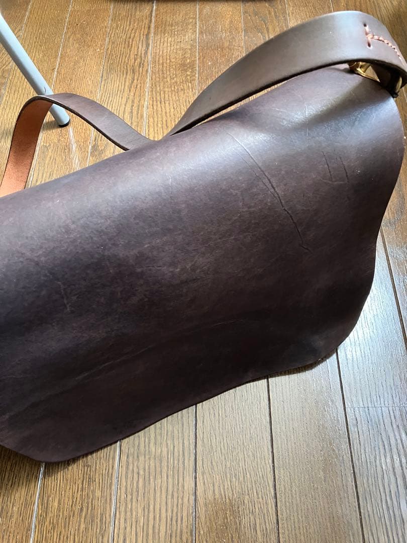 [値下げしました] SLOW 栃木レザー×キャンバス メッセンジャーバッグ