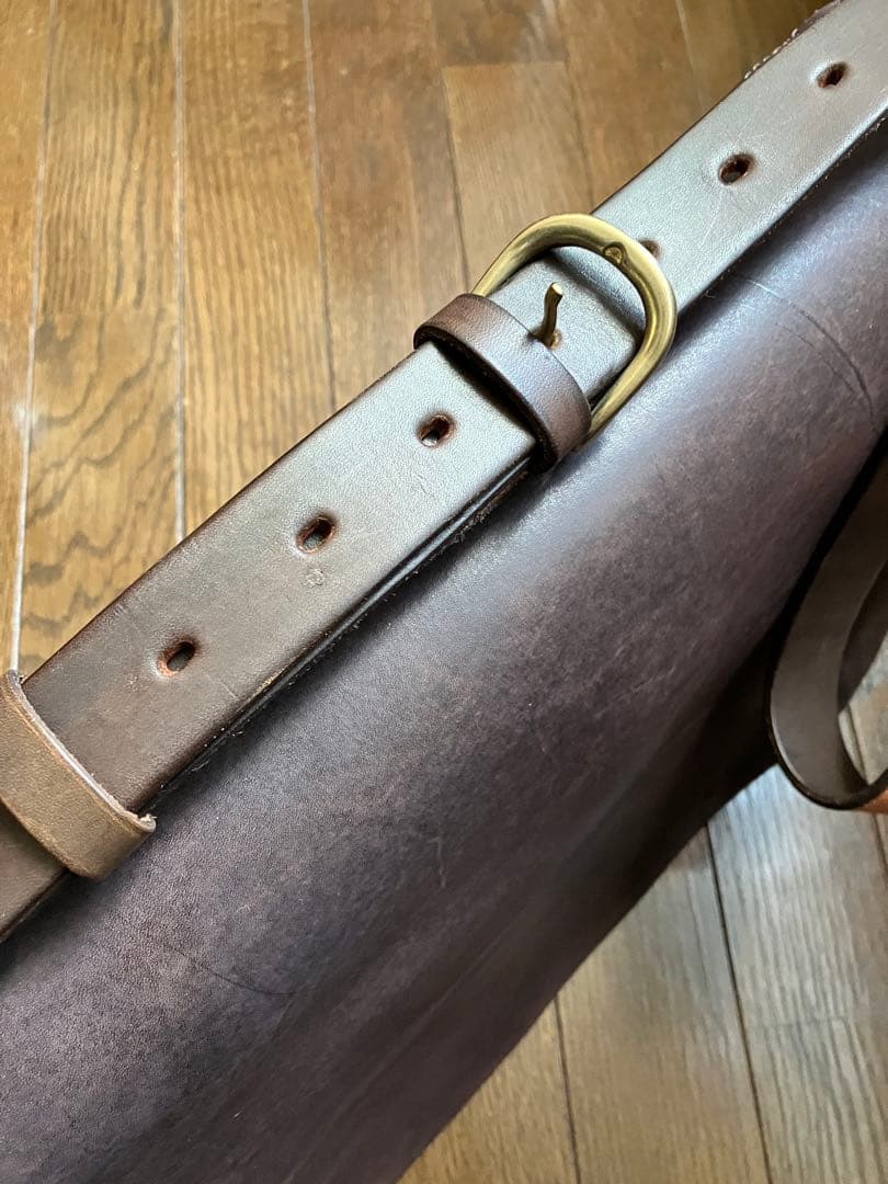 [値下げしました] SLOW 栃木レザー×キャンバス メッセンジャーバッグ