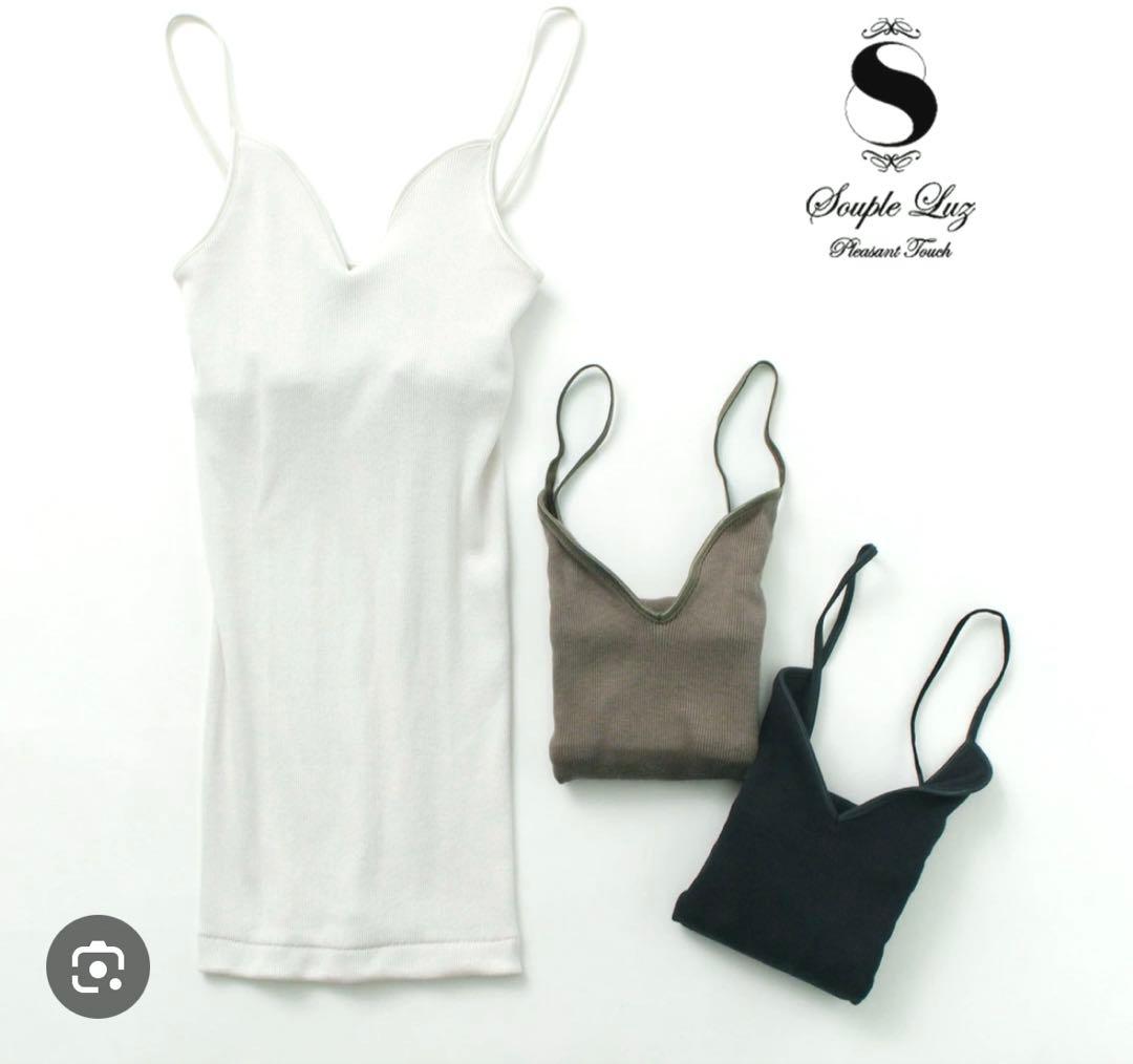 新品★Souple Luz スープレルース　ブラパッドキャミソール　ブラック　M