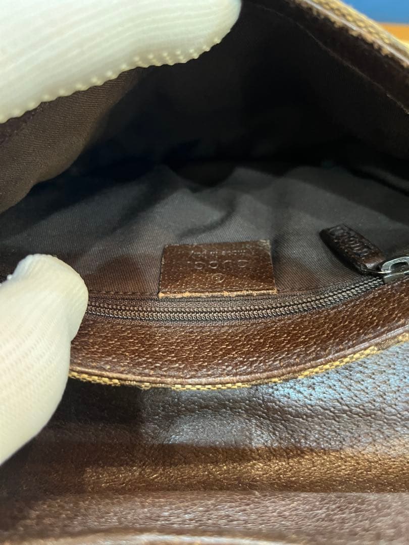 GUCCI GG柄 ウエストポーチ ボディバッグ ベージュ×ブラウン