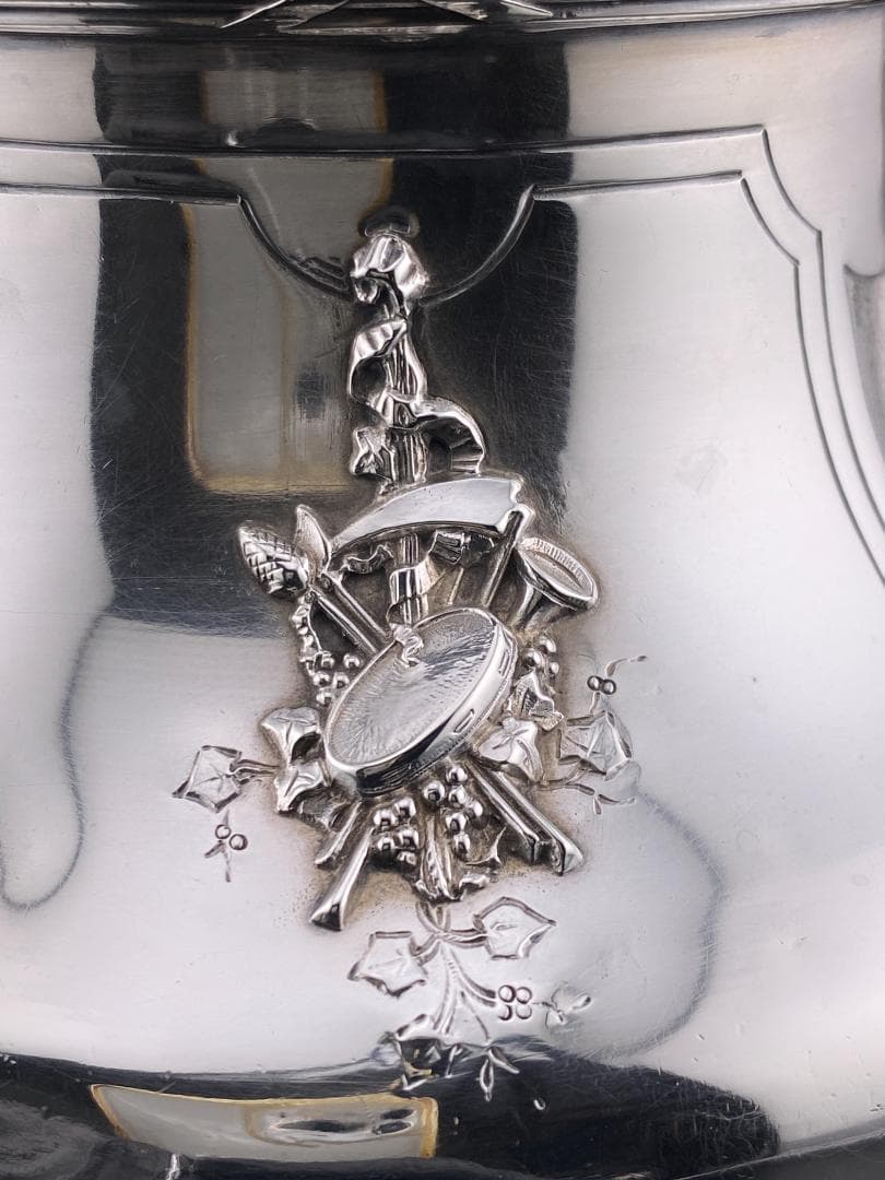 I25 フランス 楽器文様 オーケストラ 純銀950 ティーポット コーヒー