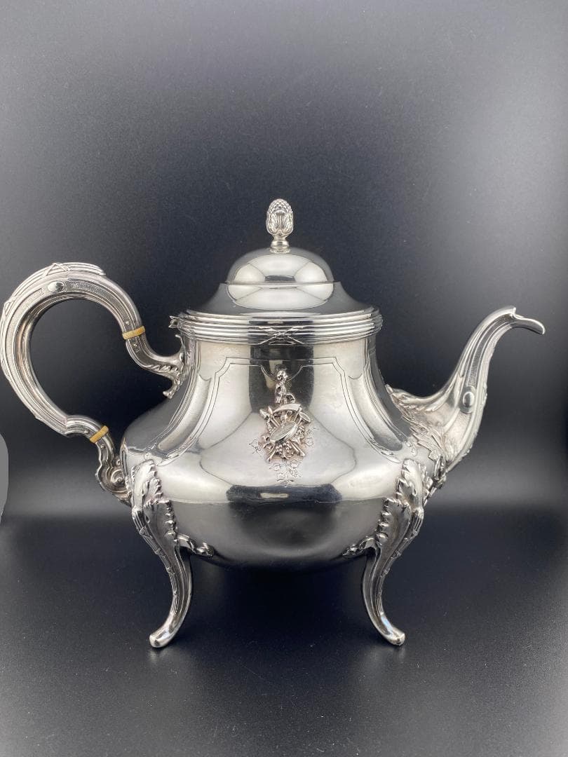 I25 フランス 楽器文様 オーケストラ 純銀950 ティーポット コーヒー