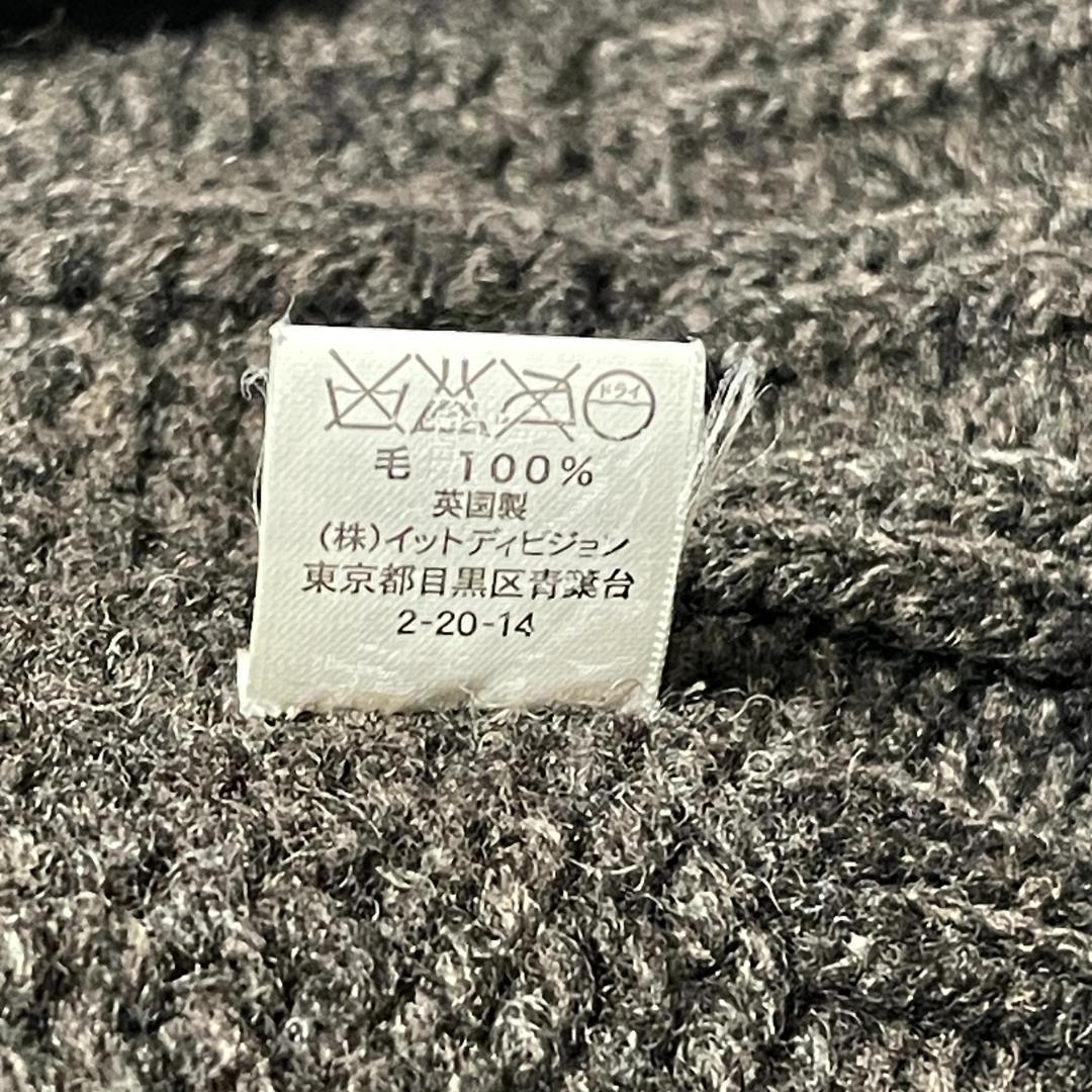 【英国製】インバーアラン ケーブルニット セーター 40 ダークブラウン