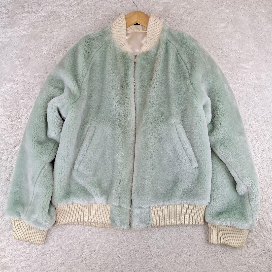 カールヘルム　スカジャン　ボアジャケット　リバーシブル　フラワー　ピストル　L