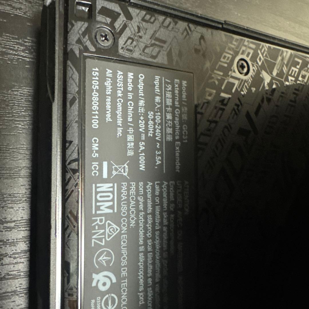 グラフィックボード・グラボ・ビデオカード ASUS ROG XG MOBILE GC31S-026 BLACK